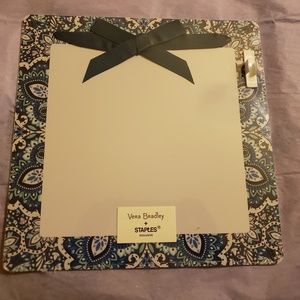 Vera Bradley Dry Erase Board Bonbon Medallion Blue NWT Size 11X11